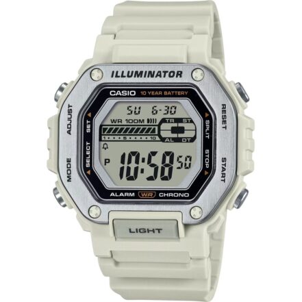 Casio Standard Digital White Resin Strap Quartz MWD-110H-8AV 100M Men's Watch