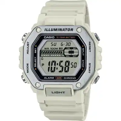 Casio Standard Digital White Resin Strap Quartz MWD-110H-8AV 100M Men's Watch