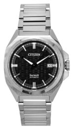 Citizen Series 8 Stainless Steel Black Dial Automatic NB6050-51E 100M Men's Watch
