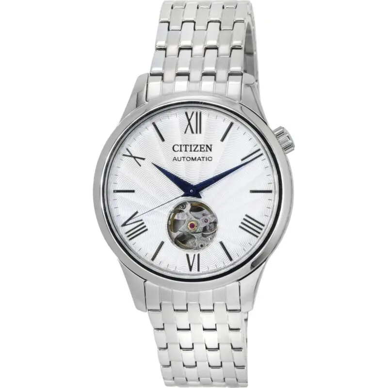 Citizen Stainless Steel Open Heart Silver Dial Automatic NH9130-84A Men's Watch Citizen Stainless Steel Open Heart Silver Dial Automatic NH9130-84A Men's Watch