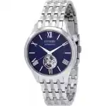 Citizen Stainless Steel Open Heart Blue Dial Automatic NH9130-84L Men's Watch