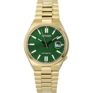 Citizen Tsuyosa Gold Tone Stainless Steel Green Dial Automatic NJ0152-51X Men's Watch
