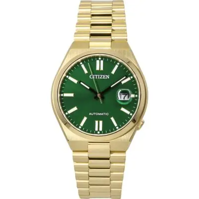 Citizen Tsuyosa Gold Tone Stainless Steel Green Dial Automatic NJ0152-51X Men's Watch