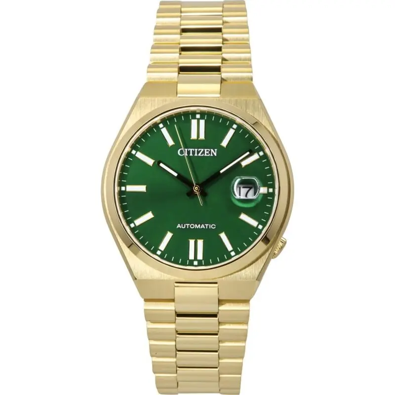 Citizen Tsuyosa Gold Tone Stainless Steel Green Dial Automatic NJ0152-51X Men's Watch