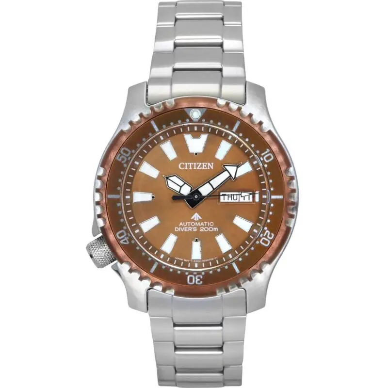 Citizen Promaster Marine Limited Edition Copper Dial Automatic Diver's NY0164-65X 200M Men's Watch with Extra Strap