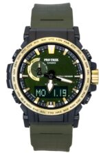 Casio Pro Trek Analog Digital 30th Anniversary Bio-Based Resin Strap Green Dial Solar PRW-61ANS-3 100M Men's Watch