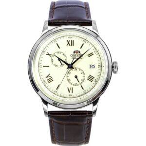 Orient Classic Bambino Version 8 Leather Strap Beige Dial Automatic Ra-ak0702y Men's Watch