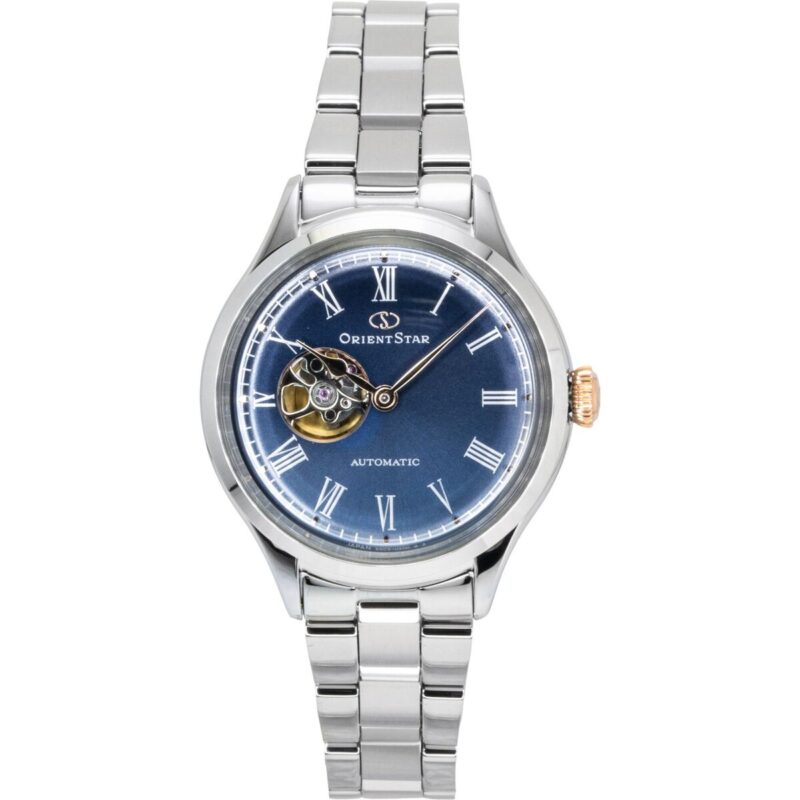 Orient Star Keshiki Classic Limited Edition Stainless Steel Open Heart Blue Grey Dial Automatic RE-ND0022L Women's Watch