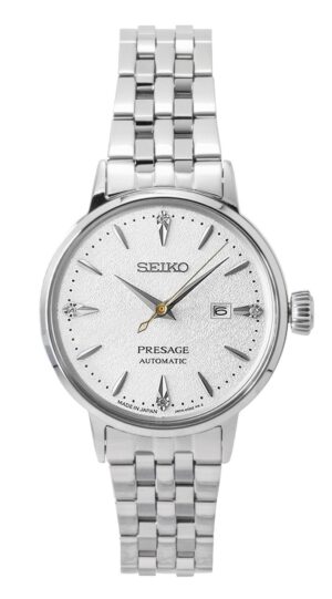 Seiko Presage Cocktail Diamond Accents Stainless Steel Silver Dial Automatic SRE017J1 Women's Watch