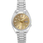 Seiko 5 Sports SNXS Stainless Steel Gold Dial Automatic SRPL59K1 100M Men's Watch