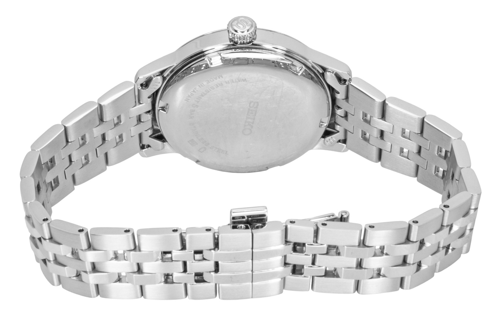 Seiko Presage Cocktail Diamond Accents Stainless Steel Mint Green Dial Automatic SRPL63J1 Women's Watch