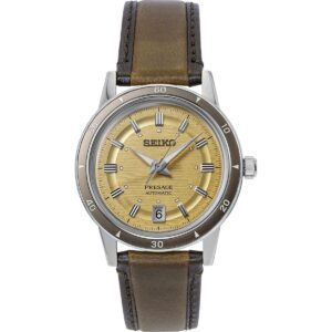 Seiko Presage Style 60's Stainless Steel Gold Dial Automatic SRPL75J1 Men's Watch