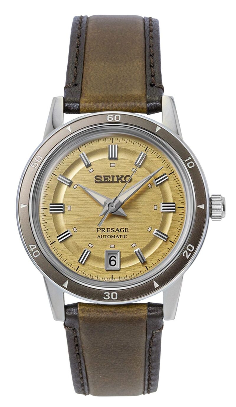 Seiko Presage Style 60's Stainless Steel Gold Dial Automatic SRPL75J1 Men's Watch