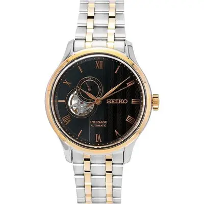 Seiko Presage Japanese Garden Two Tone Stainless Steel Brown Dial Automatic SSA466J1 Men's Watch