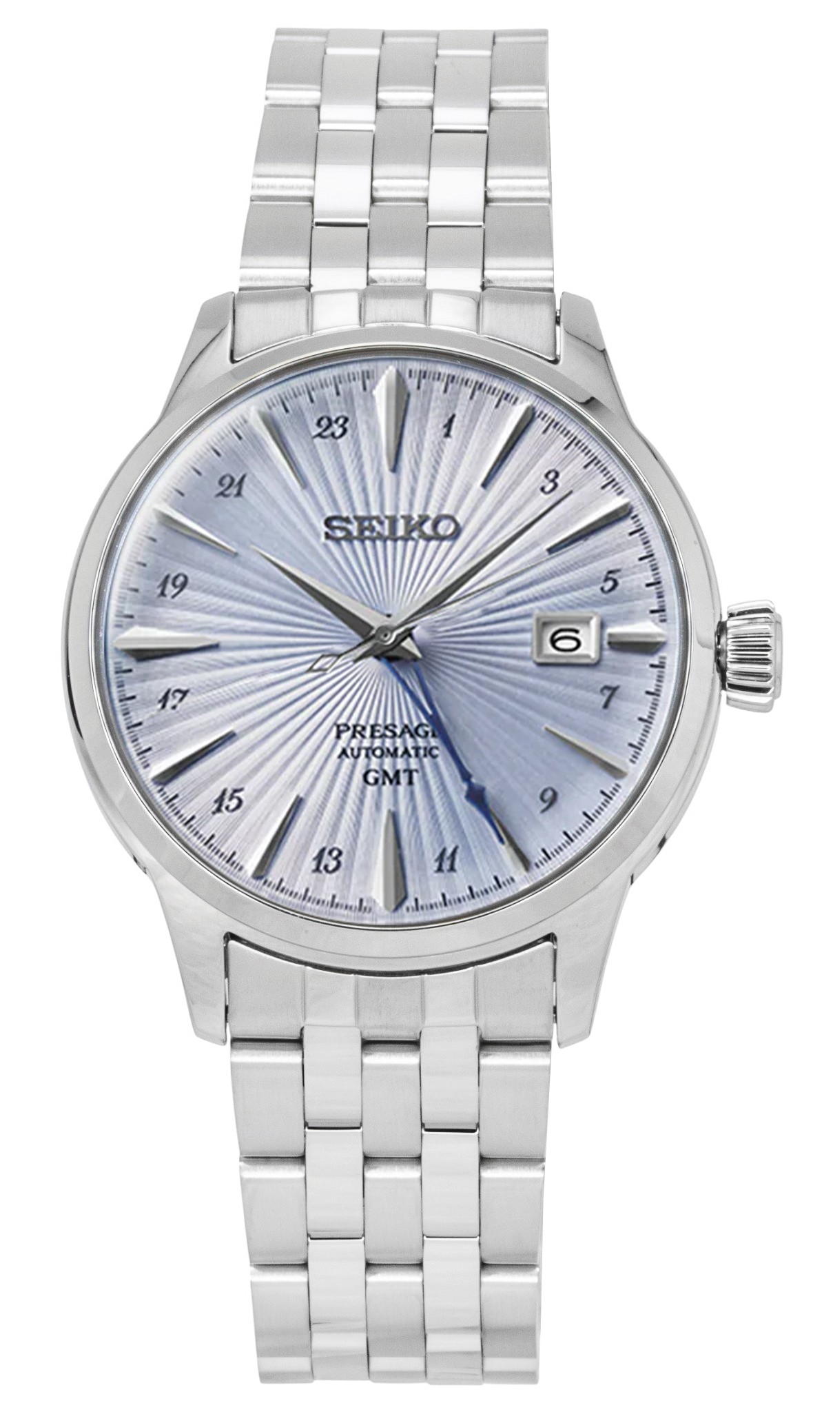 Seiko Presage Cocktail Stainless Steel Light Blue Dial Automatic SSK037J1 Men's Watch