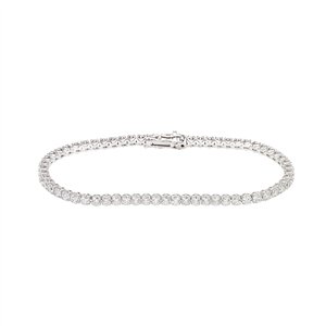 Recarlo Anniversary Love 2.35ct Heart-Cut Diamond Tennis Bracelet in 18kt White Gold | 17cm Women’s Luxury Italian Fine Jewellery (T01SE730_235-17)