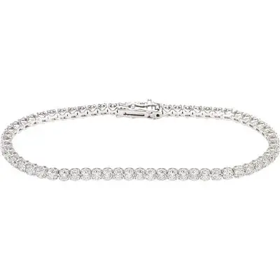 Recarlo Anniversary Love 2.35ct Heart-Cut Diamond Tennis Bracelet in 18kt White Gold | 17cm Women’s Luxury Italian Fine Jewellery (T01SE730_235-17)