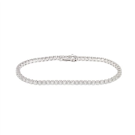 Recarlo Anniversary Love 2.35ct Heart-Cut Diamond Tennis Bracelet in 18kt White Gold | 17cm Women’s Luxury Italian Fine Jewellery (T01SE730_235-17)