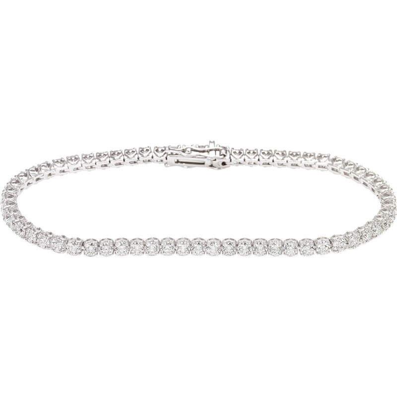 T01SE730 1 Recarlo Anniversary Love 2.35ct Heart-Cut Diamond Tennis Bracelet in 18kt White Gold | 17cm Women’s Luxury Italian Fine Jewellery (T01SE730_235-17)
