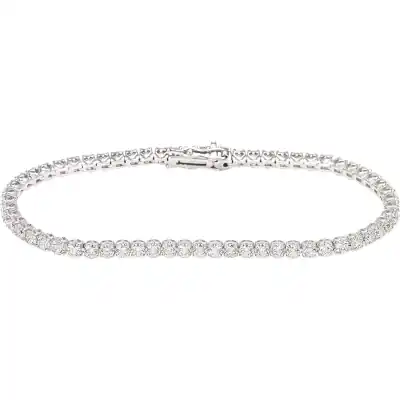 Recarlo Anniversary Love 2.35ct Heart-Cut Diamond Tennis Bracelet in 18kt White Gold | 17cm Women’s Luxury Italian Fine Jewellery (T01SE730_235-17)