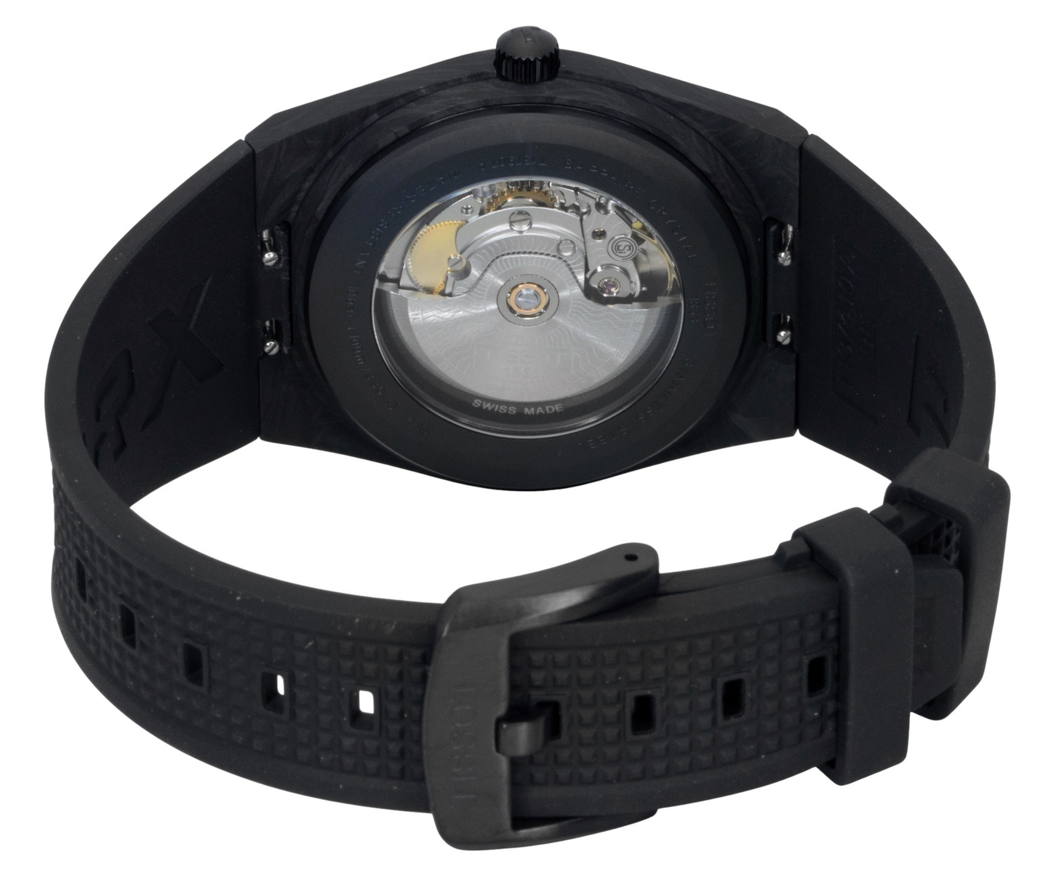 Tissot PRX Carbon Synthetic Strap Black Dial Automatic T137.907.97.201.00 100M Men’s Watch - T137.907.97.201.00