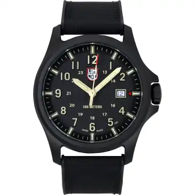 Luminox Atacama Field Rubber Strap Black Dial Quartz Xl.1970.set 100m Men's Watch With Extra Strap