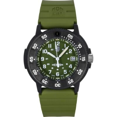 Luminox Original Navy Seal Rubber Strap Green Dial Quartz Diver's XS.3013.EVO.S 200M Men's Watch