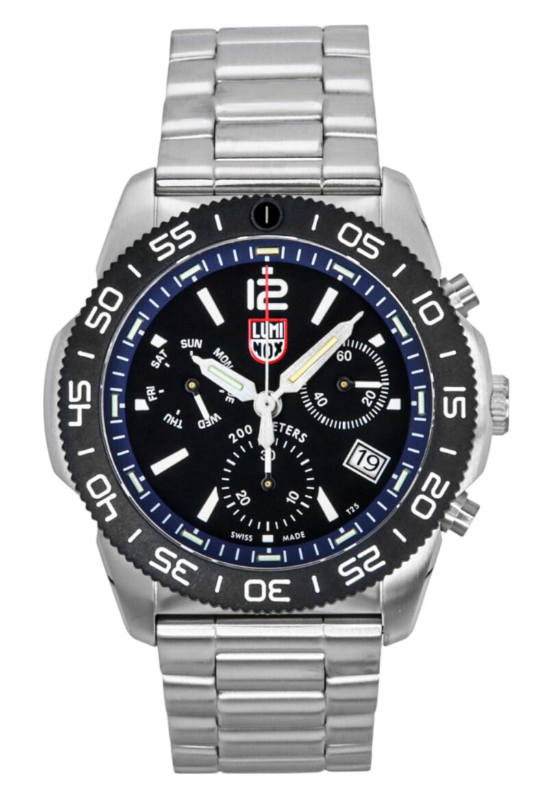 Luminox Pacific Diver Chronograph Stainless Steel Black Dial Quartz XS.3143.M 200M Men's Watch
