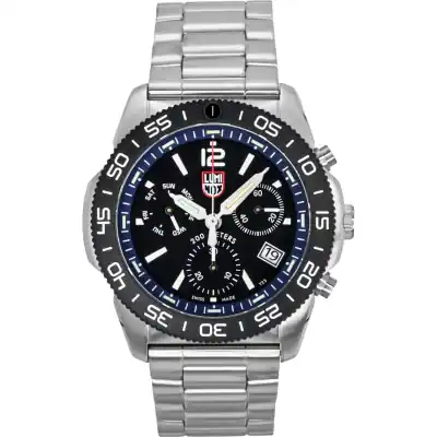 Luminox Pacific Diver Chronograph Stainless Steel Black Dial Quartz XS.3143.M 200M Men's Watch