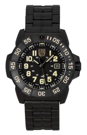 Luminox Navy SEAL 3500 Military Stainless Steel Black Dial Quartz Diver's XS.3510 200M Men's Watch