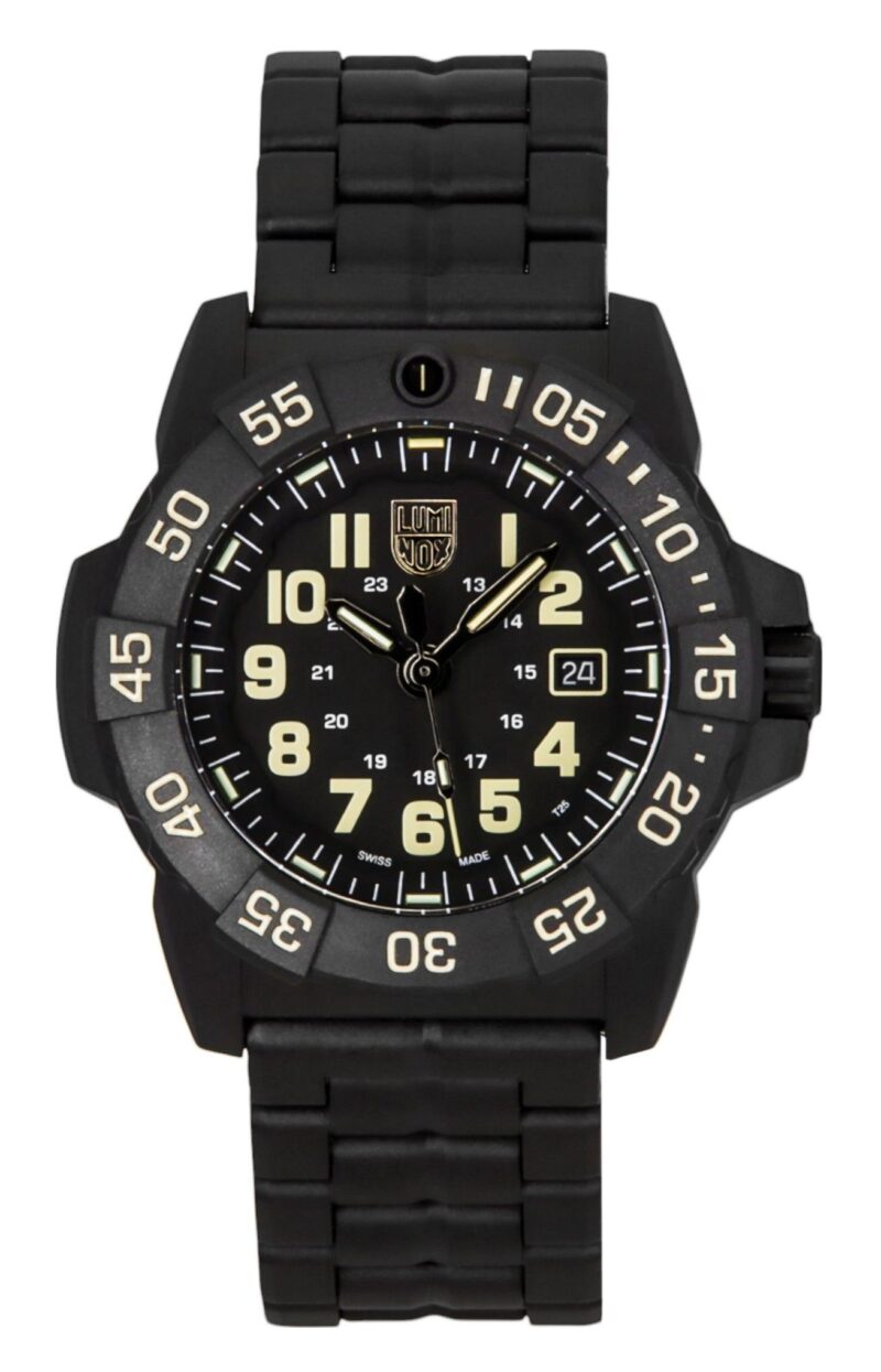 Luminox Navy SEAL 3500 Military Stainless Steel Black Dial Quartz Diver's XS.3510 200M Men's Watch