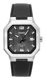 Casio Analog Leather Strap Black Dial Quartz MTP-B195L-1AV Men's Watch