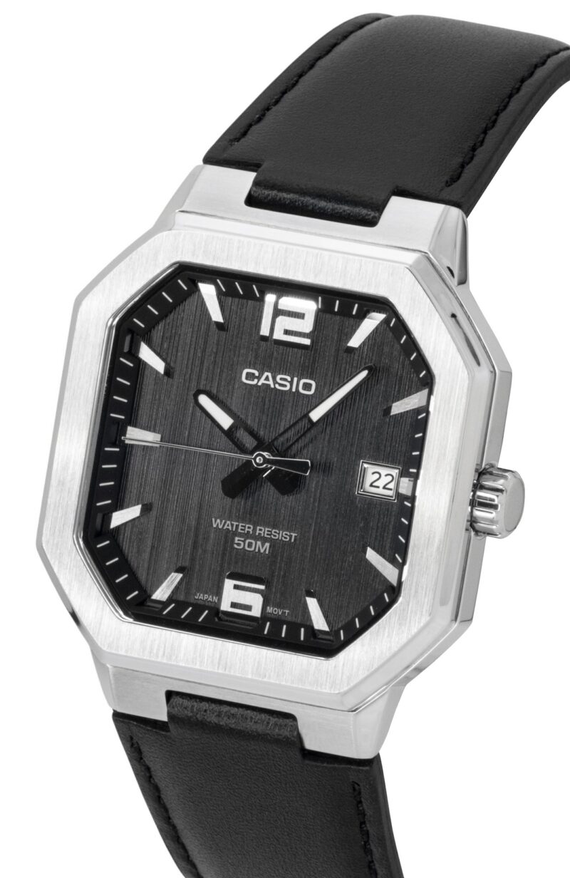 Casio Analog Leather Strap Black Dial Quartz MTP-B195L-1AV Men's Watch