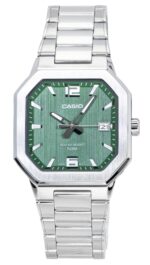 Casio Analog Stainless Steel Green Dial Quartz MTP-B195D-3AV Men's Watch
