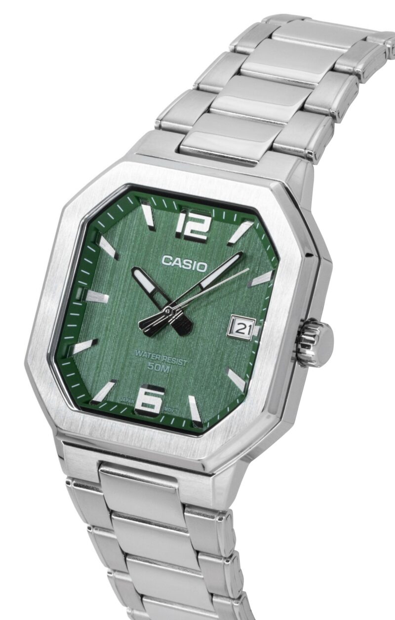 Casio Analog Stainless Steel Green Dial Quartz MTP-B195D-3AV Men's Watch