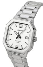 Casio Analog Stainless Steel Silver Dial Quartz MTP-B195D-7AV Men's Watch