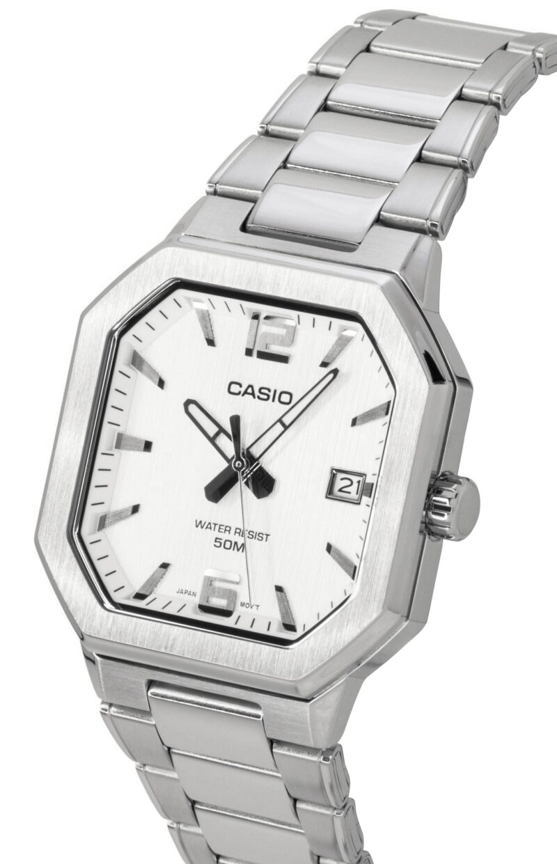 Casio Analog Stainless Steel Silver Dial Quartz MTP-B195D-7AV Men's Watch