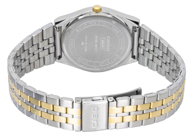 Casio Analog Two Tone Stainless Steel White Dial Quartz MTP-B145SG-7AV Men's Watch