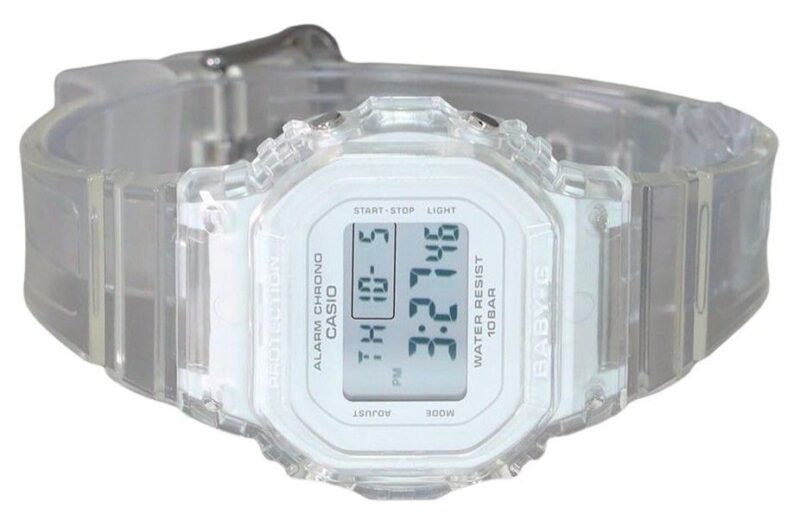 Casio Baby-G Digital Transparent Resin Strap Quartz BGD-565US-7 100M Women's Watch