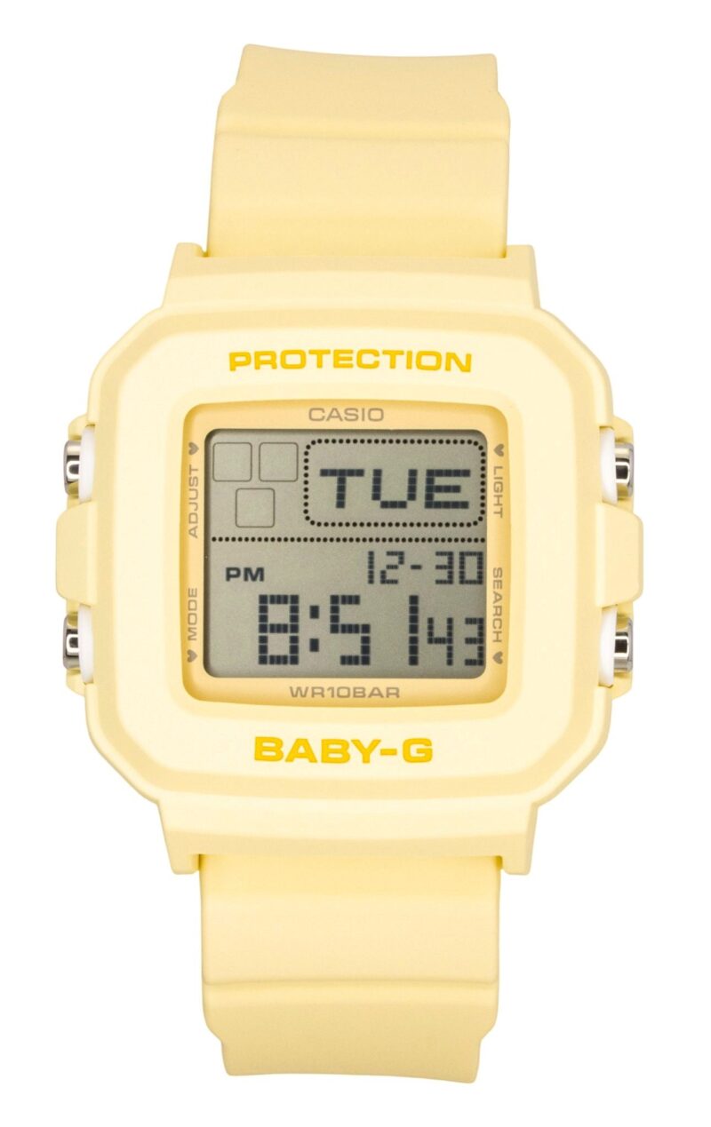 Casio Baby-G Digital Yellow Resin Strap Quartz BGD-10KH-9 100M Women's Watch