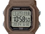 Casio Digital Brown Dual Time Resin Strap Quartz W-800H-5AV 100M Men's Watch