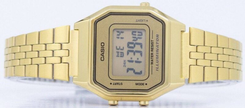 Casio Digital Quartz Stainless Steel Illuminator LA680WGA-9DF LA680WGA-9 Women's Watch
