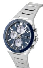 Casio Edifice Analog Chronograph Stainless Steel Blue Dial Solar EFS-S650D-2A 100M Men's Watch