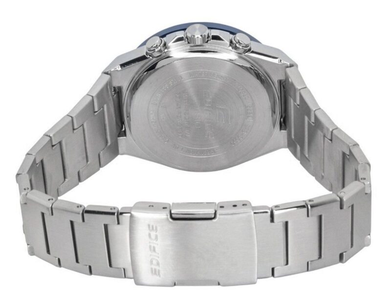 Casio Edifice Analog Chronograph Stainless Steel Blue Dial Solar EFS-S650D-2A 100M Men's Watch