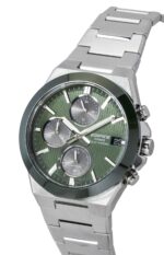 Casio Edifice Analog Chronograph Stainless Steel Green Dial Solar EFS-S650D-3A 100M Men's Watch