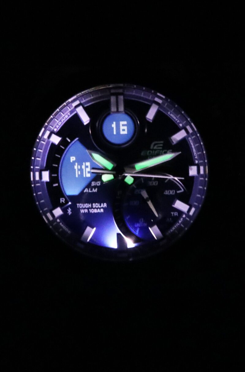 Casio Edifice Analog Digital Mobile Link Blue Dial Tough Solar ECB-950DB-2A 100M Men's Watch