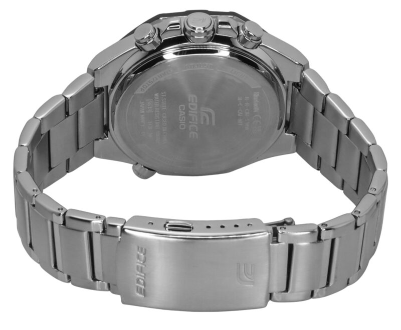 Casio Edifice Analog Digital Smartphone Link Stainless Steel Black Dial Quartz ECB-10DB-1A9 100M Men's Watch