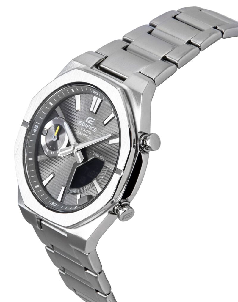 Casio Edifice Analog Digital Smartphone Link Stainless Steel Grey Dial Quartz ECB-S10D-8A 100M Men's Watch