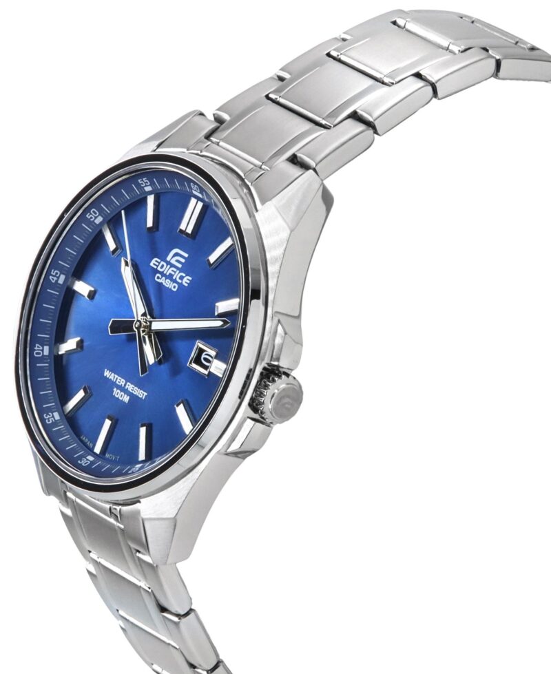 Casio Edifice Analog Stainless Steel Blue Dial Quartz EFV-150D-2A 100M Men's Watch