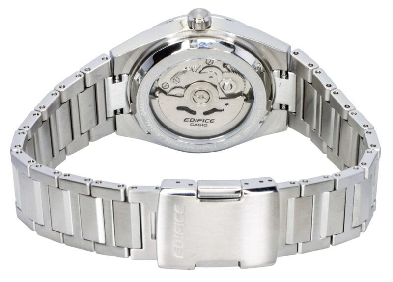 Casio Edifice Analog Stainless Steel Forged Carbon Blue Dial Automatic EFK-100D-2A 100M Men's Watch